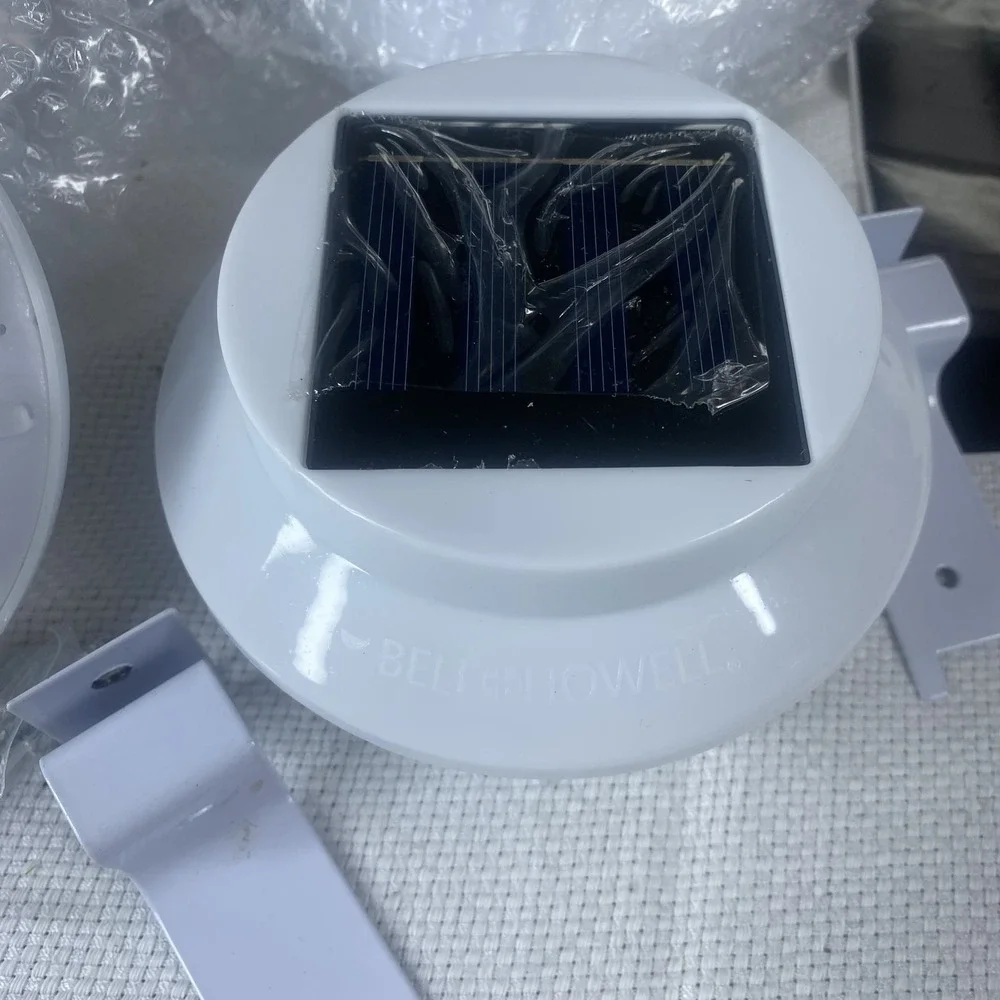 Bell+Howell Gutter Lights Solar Powered Outdoor LED Set of 6 Weatherproof White
